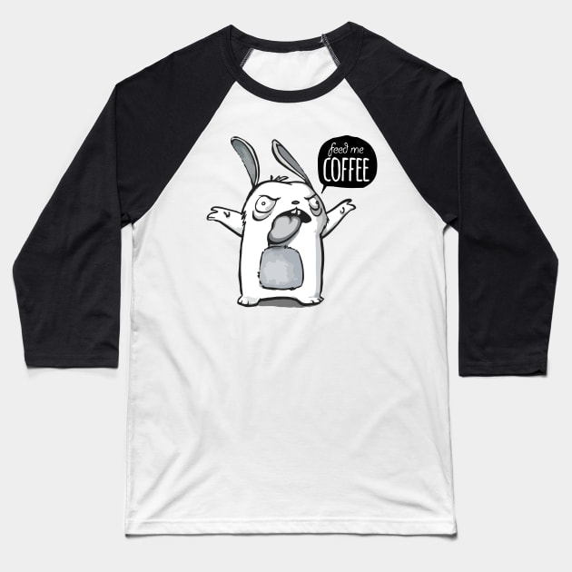 coffee bunny Baseball T-Shirt by sebstadraws